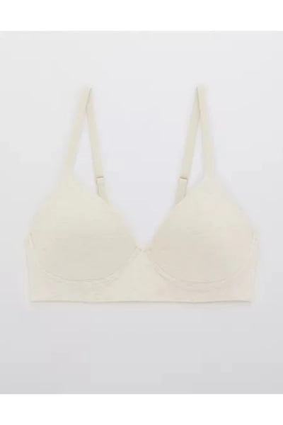 Aerie Superchill Wireless Lightly Lined Bra Women's Heather Frost 38C