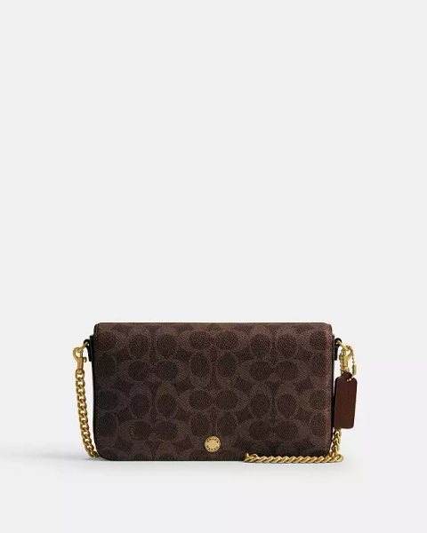 Brass/Maple Mila Crossbody Bag In Signature Canvas