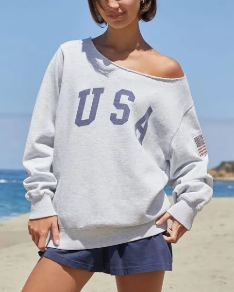John Galt Women's Off-The-Shoulder Sweatshirt