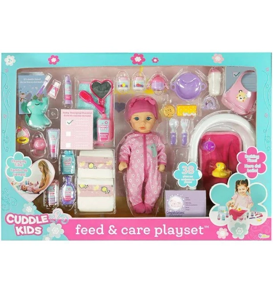 Little Darlings Baby Doll Feed & Care Deluxe Playset