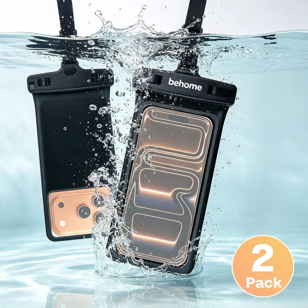 Behome Waterproof Phone Pouch, IPX8 Waterproof Phone Case for iPhone 17 16 15 14 13 Pro Max XS Samsung, 3D Cell phone Dry Bag Beach Essentials (2 Pack, 8 inch) - Walmart.com