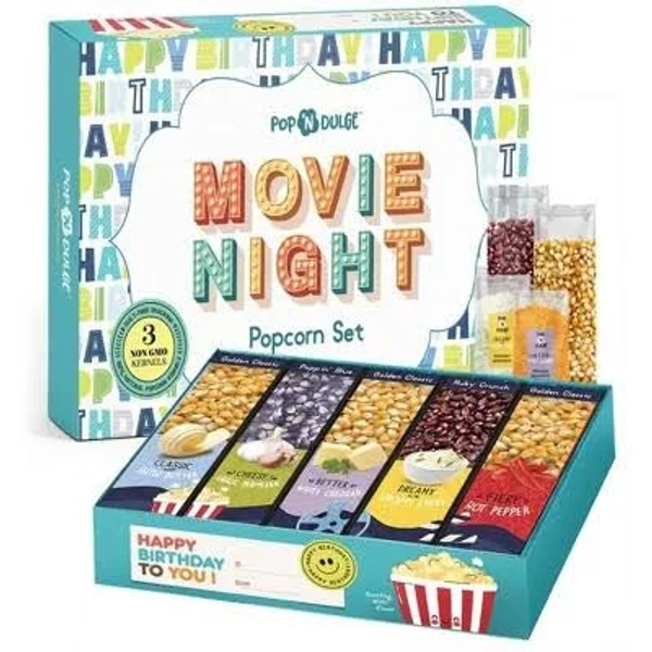 Birthday Movie Night Popcorn Gift Set