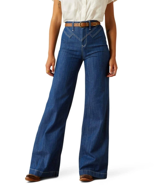 Ariat Women's Westie Yoke Wide Leg Jean - Cowpokes Work & Western