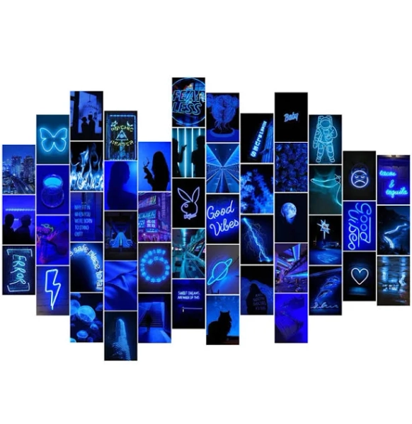 50pcs Neon Photo Wall Collage Kit