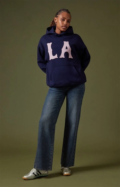 Navy LA Applique Hoodie