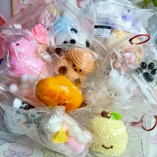 Handmade Silicone Surprise gift.New Sticky Food Taba/Mochi Soft Squishy Bag( Include 3 Pack)-F99 Color Fidget Set mold able Animal Toys mothersdaygift