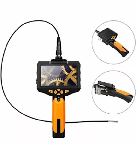 NTS300 Borescope: Dual Camera Lens, 6LEDs, Flexible, Waterproof for Inspections