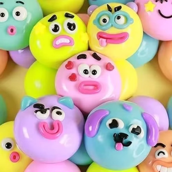 Creative Dog Face-Changing Squeeze Stress-Relief Ball TPR Soft Rubber Venting Toy Great Decompression Tool for Maternity