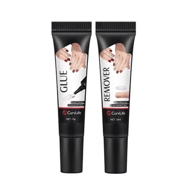 Semi- Solid Glue New Upgrade Super Strong Quick Drying Remover Kit for Nails
