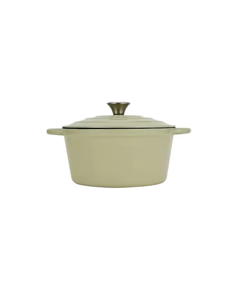 4L Cast Iron Casserole - Green - Green - Miscellaneous
