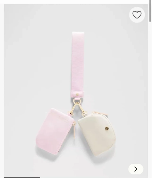 Dual Pouch Wristlet - PINK - ONE SIZE