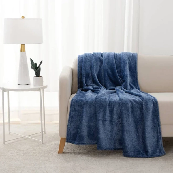 Ecothread Plush Heathered Soft Oversized Throw Blanket