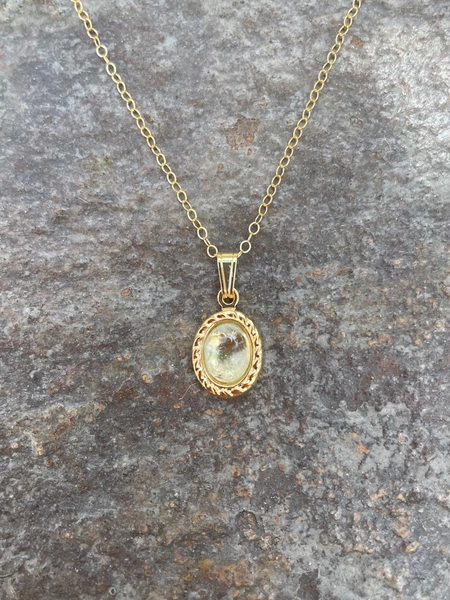 14k gold aquamarine necklace