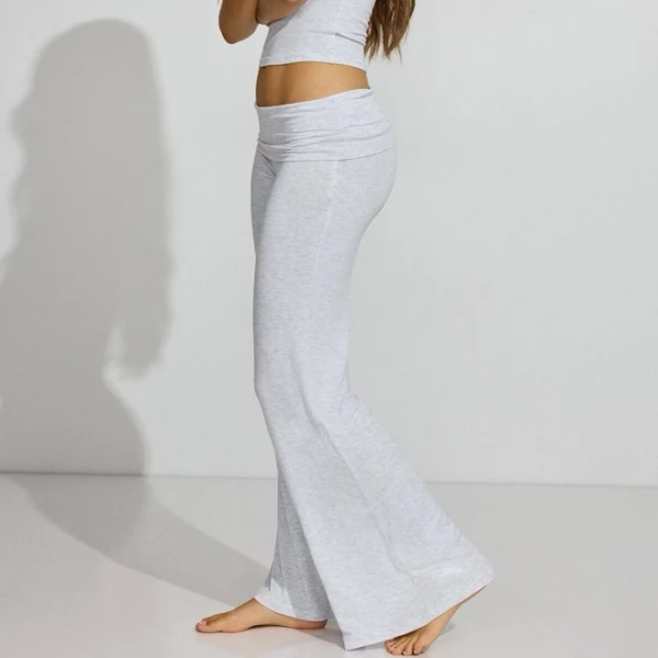 Garage Women's Sheer Ribbed Foldover Pants