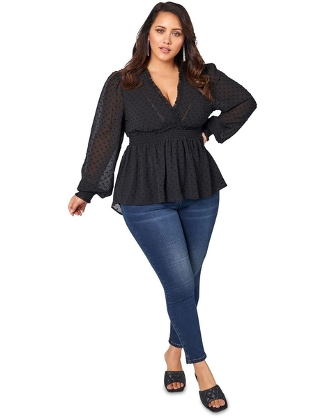 Sheer Fantasy Blouse in Black