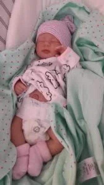 Our Sweet, Adorable 15" inch 100% Soft Silicone Baby. Daisy is a soft & squishy atomically correct baby girl.