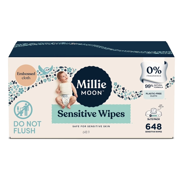 Millie Moon Sensitive Wipes, 648 Count (Select for More Options) - Walmart.com