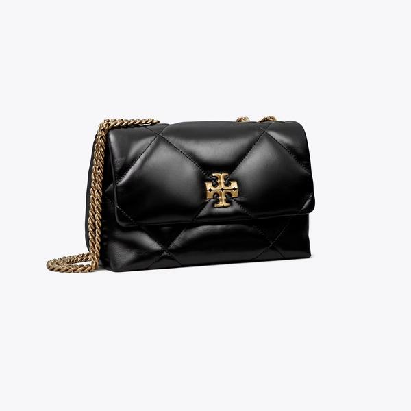 Small Kira Diamond Quilt Shoulder Bag in black, size OS