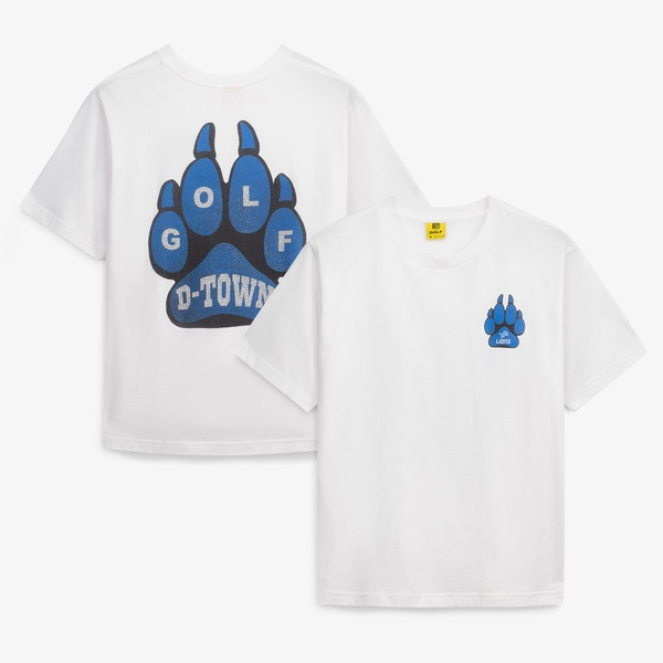 Unisex Detroit Lions Golf Wang White Foam Paw T-Shirt