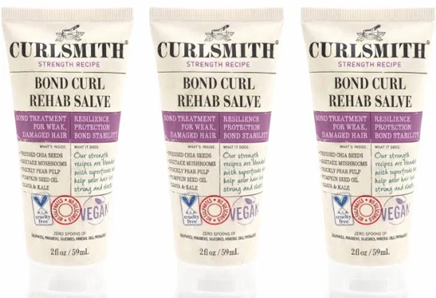 Lot of 3 ~ Curlsmith Travel Size Bond Curl Rehab Salve ~ 2 fl oz
