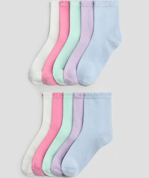 H&M Girls' Pink/Mint Green Socks