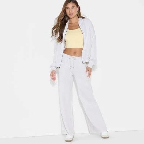 Wild Fable Women's Mid-Rise Wide Leg Sweatpants