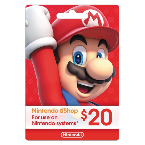 Nintendo $20 Gift Card:- $20