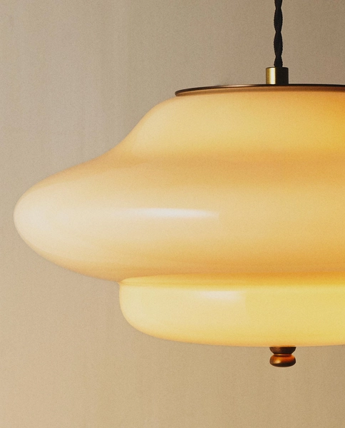 LARGE GLASS CEILING LAMP