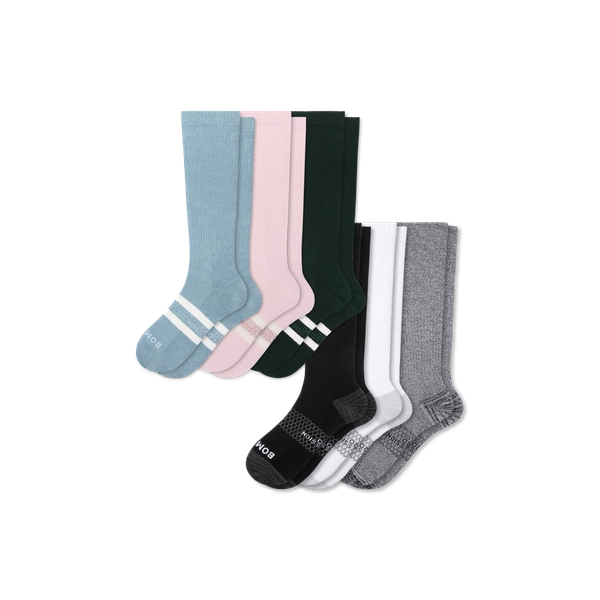 Women's Everyday Compression Knee High Sock 6-Pack (15-20mmHg)