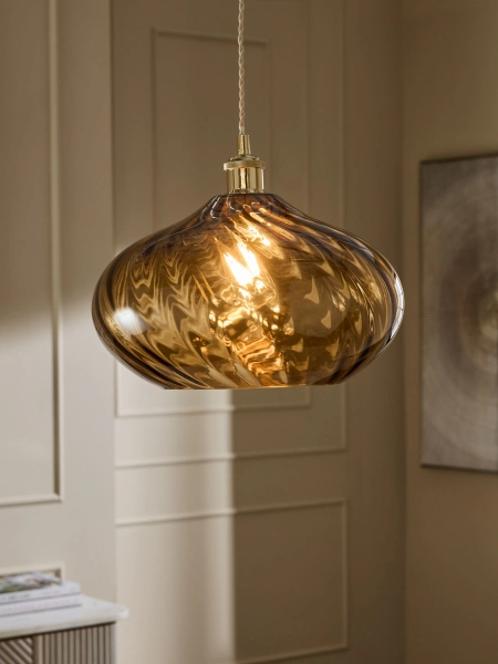Amber Orange Freya Easy Fit Light Large Shade