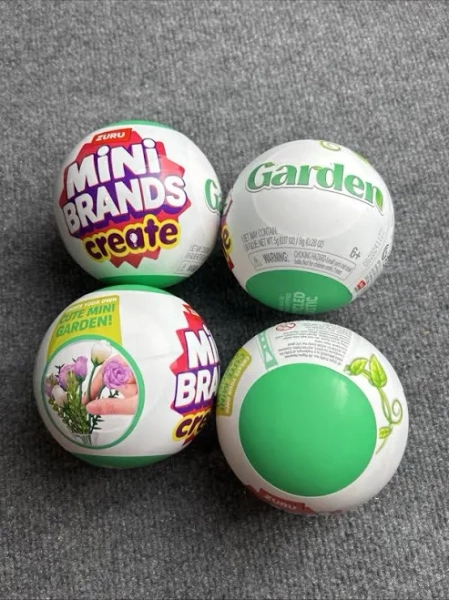Zuru Mini Brands Create Garden Bundle Lot Of 4 Balls Brand