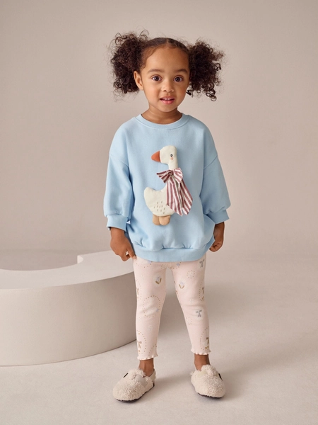 Blue Bow Duck Sweatshirt & Leggings Set (3mths-7yrs)