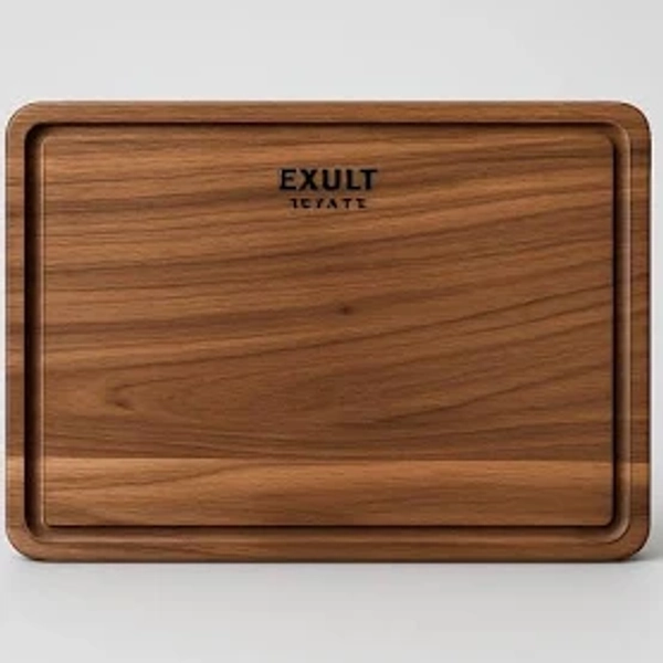 Eco-Friendly Black Walnut Cutting Board & Serving Tray Rectangular