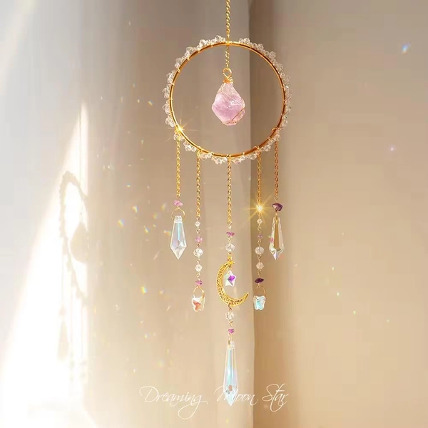 Dreamy Crystal Suncatcher / Window Decor Rainbow Maker / Aesthetic Room Decor/ Dream Catcher / Boho Room Decor /Crystal Hangings Decor