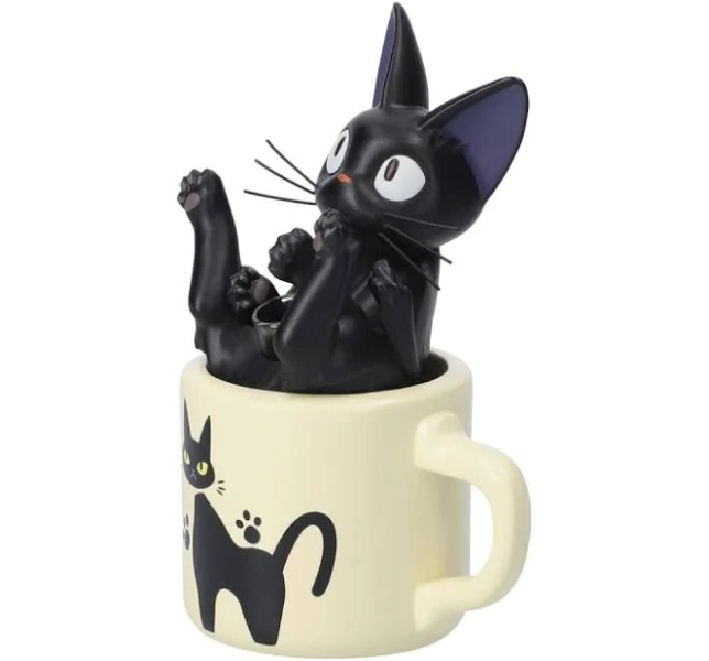 Kiki's Delivery Service Vase - Naughty Jiji Playing with Flowers ghibli