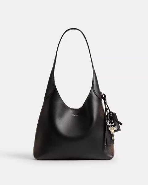 Silver/Black Brown Brooklyn Shoulder Bag 28 In Loved Leather