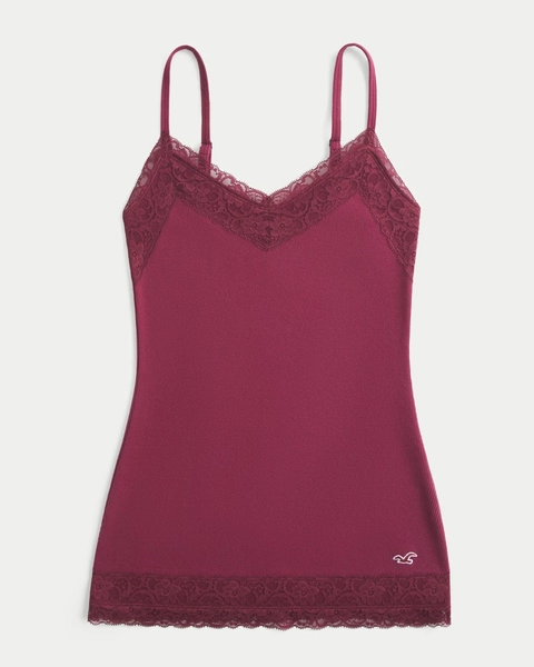Lace Trim Layering Cami