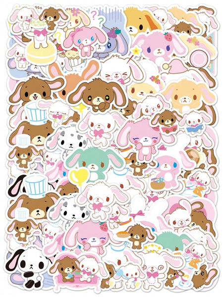 50 Adorable Sanrio Sugarbunnies Waterproof DIY Home Decor Self-Adhesive Cartoon Stickers