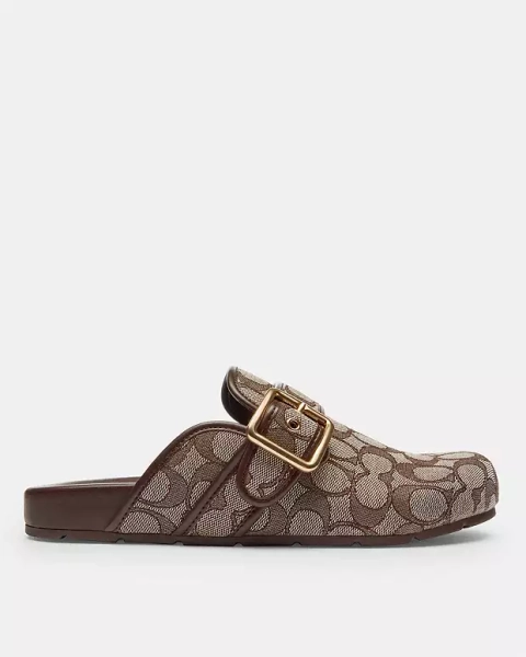 Oak/Maple Archival Buckle Clog In Signature Jacquard