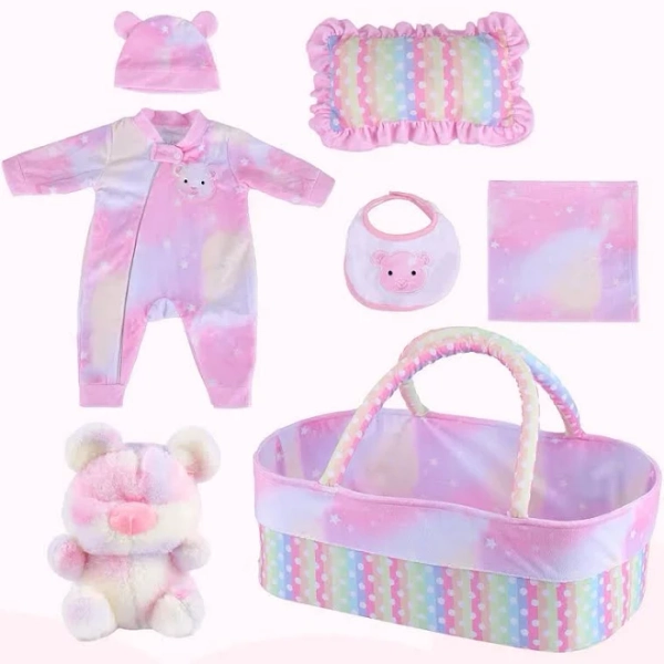 [Suitable for 17-22'' Dolls] Babeside Reborn Baby Essentials-8pcs Set Colorful Winter