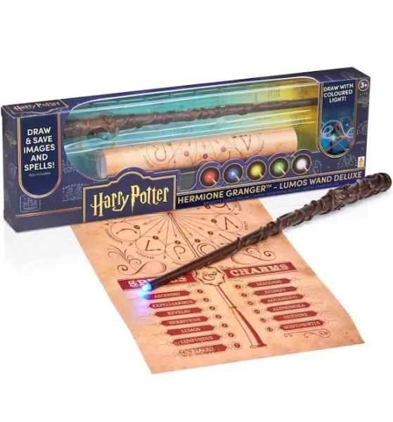 Wizarding World Deluxe Lumos Wand Hermione Granger 14" Replica LED Tip