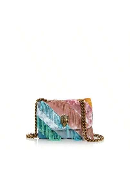 Nano Kensington Fringes Velvet Crossbody Bag | Fall Fashion | Women Crossbody