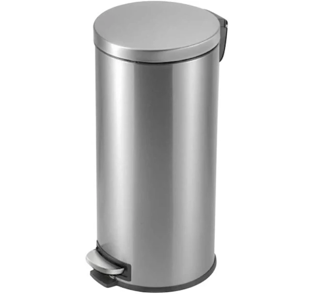 StyleWell 8 Gal. Stainless Steel Round Step-On Trash Can