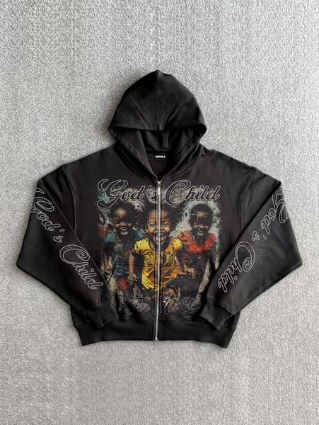Men's God's Child All For His Glory Zip-Up Hoodie