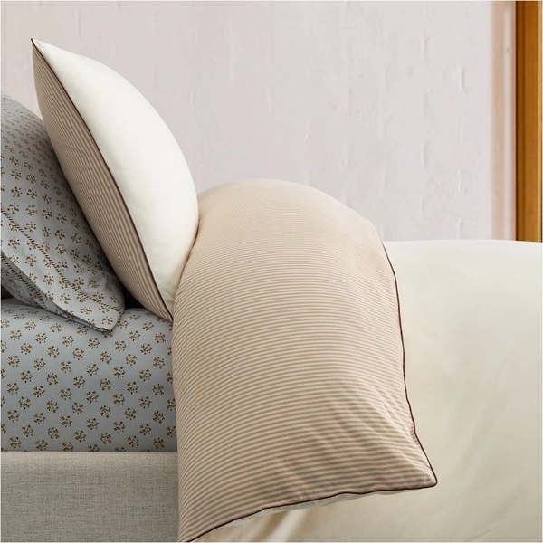 Emma Chamberlain Reversible Solid Stripe Duvet Cover & Shams