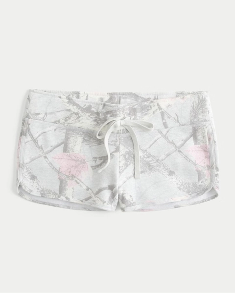 Camo Fleece Shortie Shorts