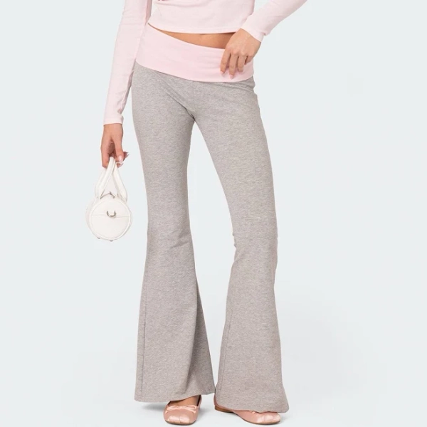 Edikted Women's Molly Contrast Flared Leggings