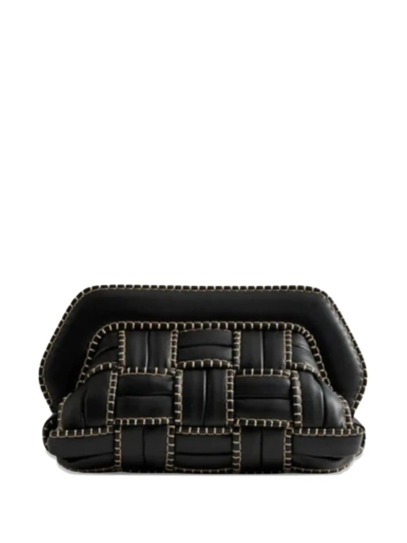 Themoirè pochette à détails de surpiqûres | Taille unique