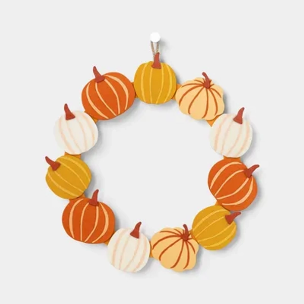 Halloween Pumpkins Felt Wreath - Hyde and EEK! Boutique™: Fall