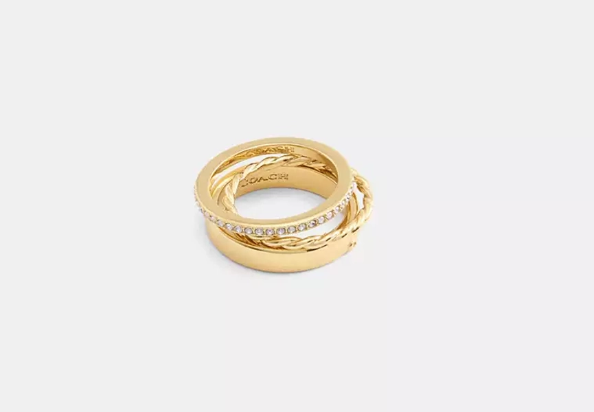 Gold Delicate Ring Set